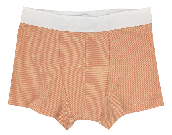 Organic Cotton Jersey Trunk in Orange Fine Stripe